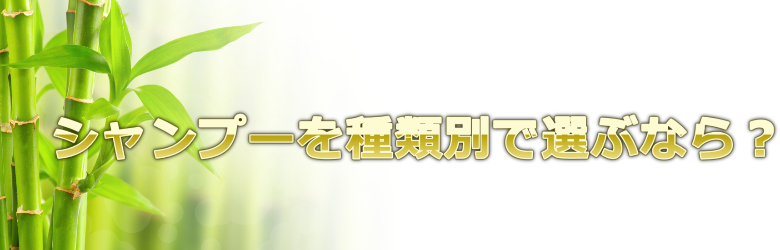 シャンプーを種類別で選ぶなら？